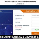 Image Sainik School Admit Card 2023 Download
