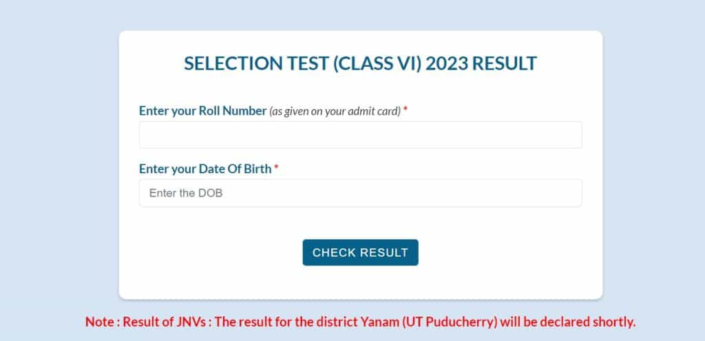 JNVST Result 2023 Class 6 Released: NavGuru Navodaya Guide